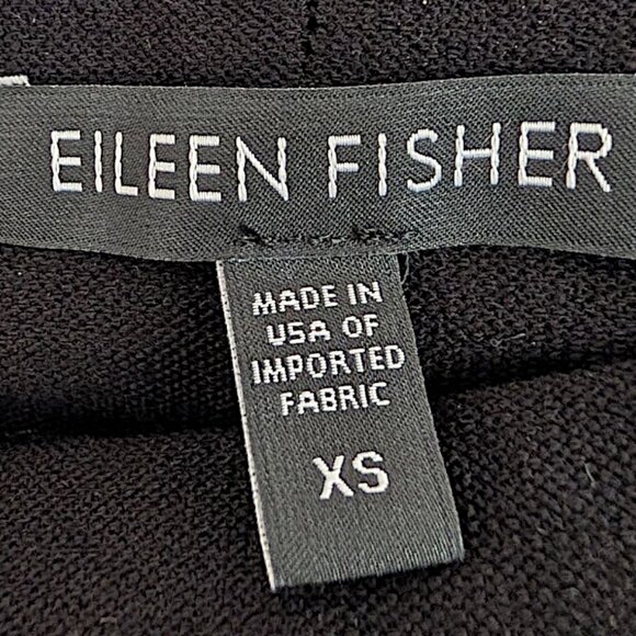 Eileen Fisher	made in USA black viscose jersey easy pants women's XS - Picture 6 of 8